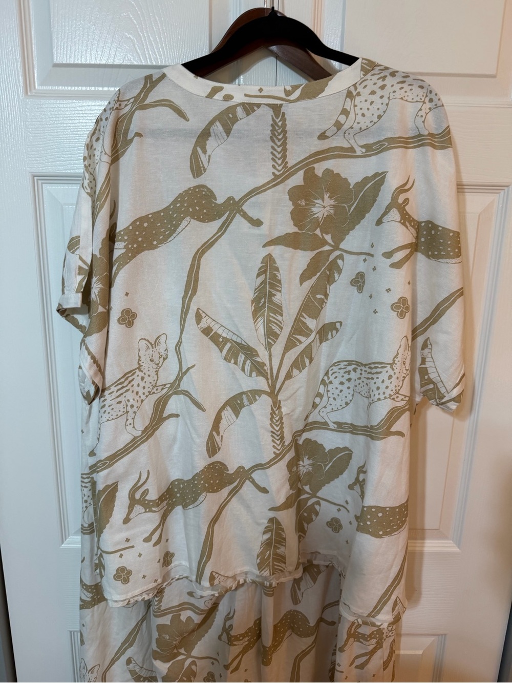 Ashley Stewart Cream and Tan Wide Leg Jumpsuit Set - Picture 8 of 12
